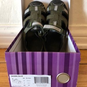 Pediped Sahara Olive Sandal Size 10-10.5 (EU 27)